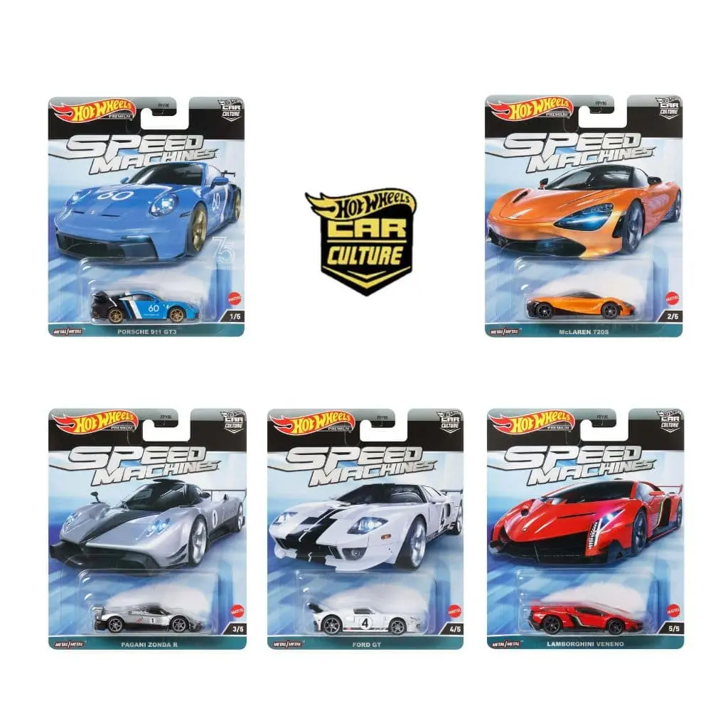 Hot Wheels Premium 1:64 - Speed Machines - 2024 Car Culture - Set of 5