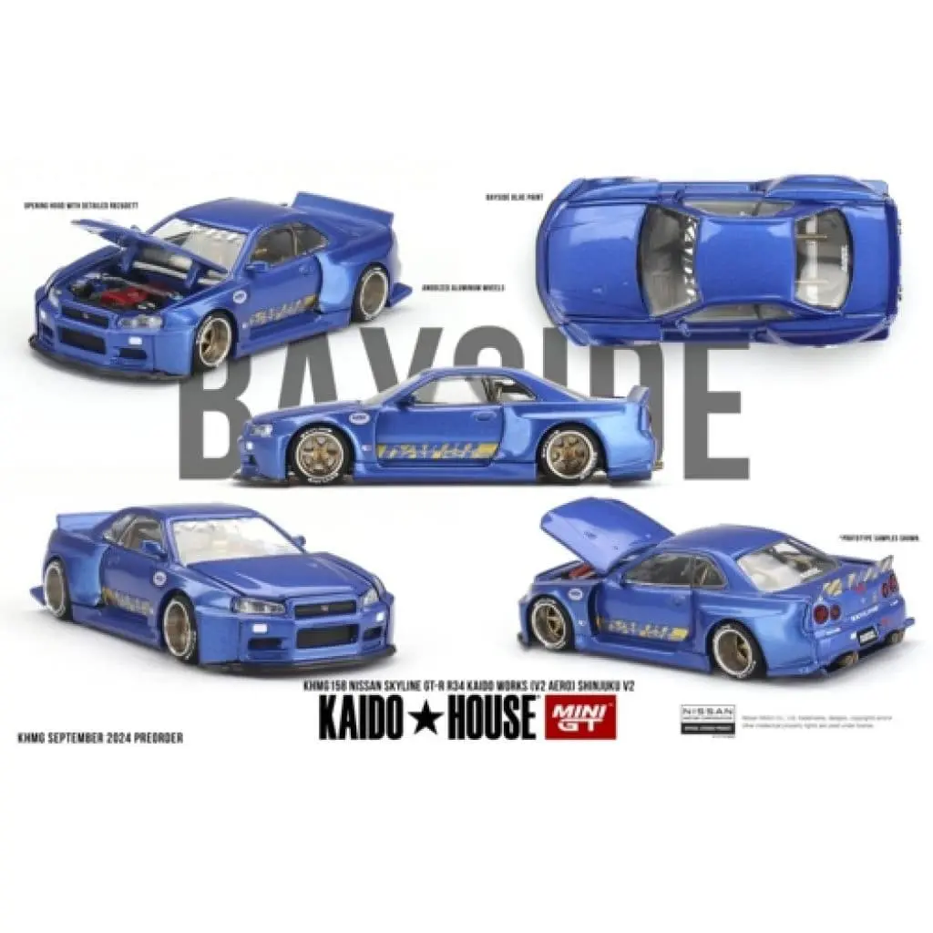 Kaido House 1:64 - Nissan Skyline GT-R (R34) Kaido Works (V2 Aero) SHINJUKU V2