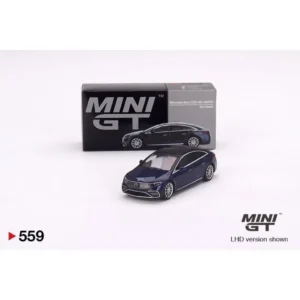 Mini GT 1:64 - Mercedes-Benz EQS 580 4MATIC Nautical Blue Metallic