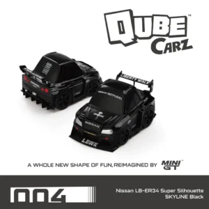 Mini GT Qube Carz 1:64 - Nissan LB-ER34 Super Silhouette SKYLINE Black