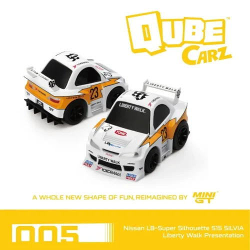 Mini GT Qube Carz 1:64 - Nissan LB-Super Silhouette S15 SILVIA Liberty Walk Presentation