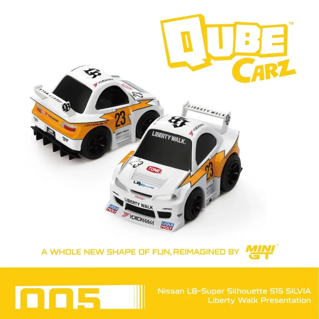 Mini GT Qube Carz 1:64 - Nissan LB-Super Silhouette S15 SILVIA Liberty Walk Presentation