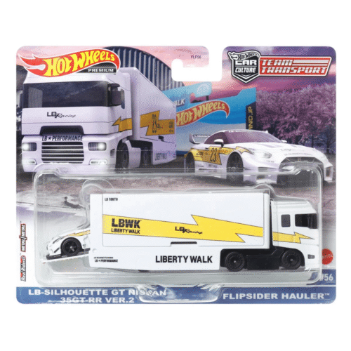 Hot Wheels 1:64 - LB-Silhouette WORKS GT Nissan 35GT-RR VER.2 + Flipsider Hauler (#56) - Car Culture Team Transport - 2023 Mix 3