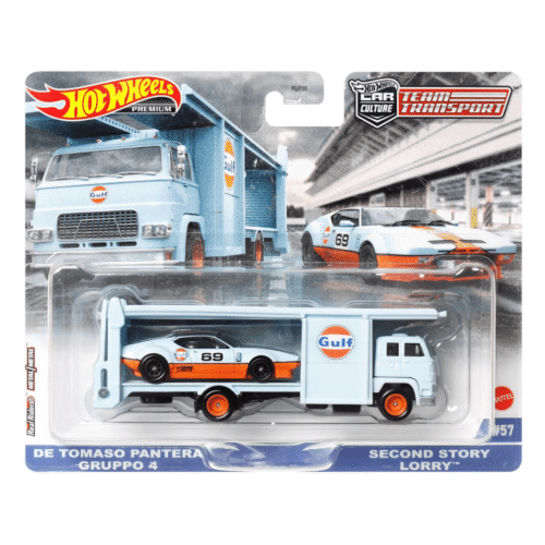 Hot Wheels 1:64 - De Tomaso Pantera Gruppo 4 + Second Story Lorry (#57) - Car Culture Team Transport - 2023 Mix 3