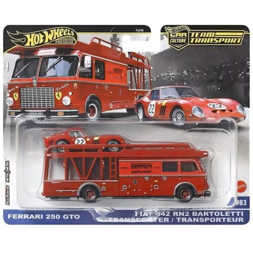 Hot Wheels 1:64 - Ferrari 250 GTO + Fiat 642 RN2 Bartoletti Transporter (#83) - Car Culture Team Transport - 2025 Mix 4