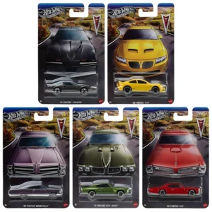 Hot Wheels 1:64 - Pontiac 100th Anniversary - Celebrations (GRT01) 2026 Silver Label Series - Set of 5