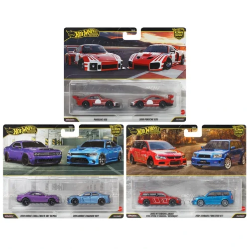 Hot Wheels Premium 1:64 - 2026 Car Culture 2-Packs Mix 1 - Set of 3