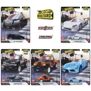 Hot Wheels 1:64 - 2026 Boulevard Series Mix 3 - Juego de 5 (151-155)