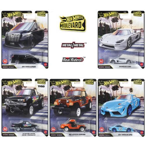Hot Wheels 1:64 - 2026 Boulevard Series Mix 3 - Juego de 5 (151-155)