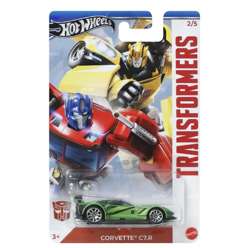 Hot Wheels 1:64 - Corvette C7.R - Transformers - 2024 Series Silver (GDG83)
