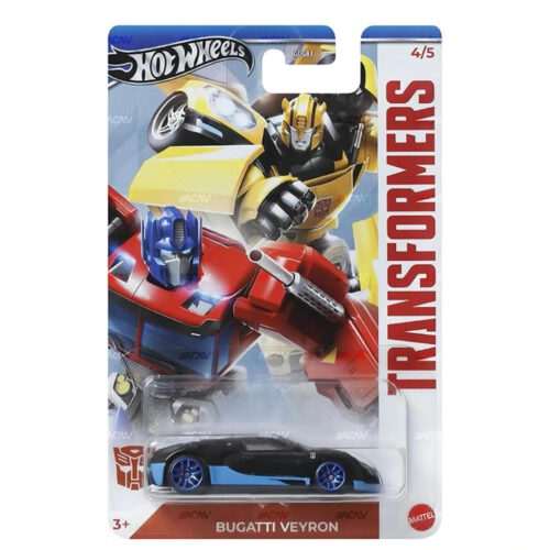 Hot Wheels 1:64 - Bugatti Veyron - Transformers - 2024 Series Silver (GDG83)