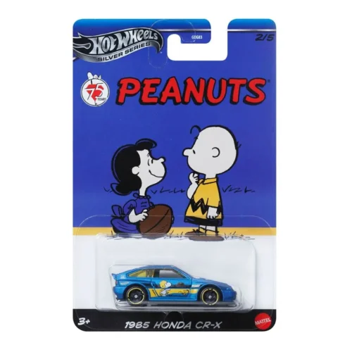 Hot Wheels 1:64 - 1985 Honda CR-X - Peanuts 75 Years - 2025 Series Silver (GDG83)