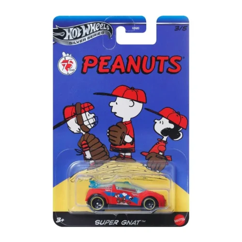 Hot Wheels 1:64 - Super Gnat - Peanuts 75 Years - 2025 Series Silver (GDG83)