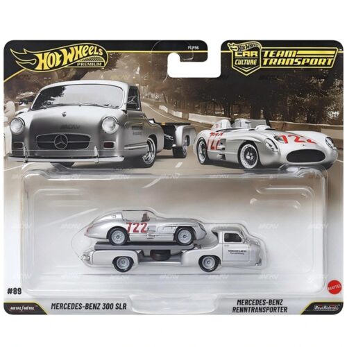 Hot Wheels 1:64 - Mercedes-Benz 300 SLR + Mercedes-Benz Renntransporter (#89) - Car Culture Team Transport - 2026 Mix 2