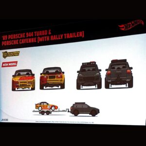 Hot Wheels 1:64 - '89 Porsche 944 Turbo + Porsche Cayenne (con Rally Trailer) - Team Transport - 2026 Mix 4