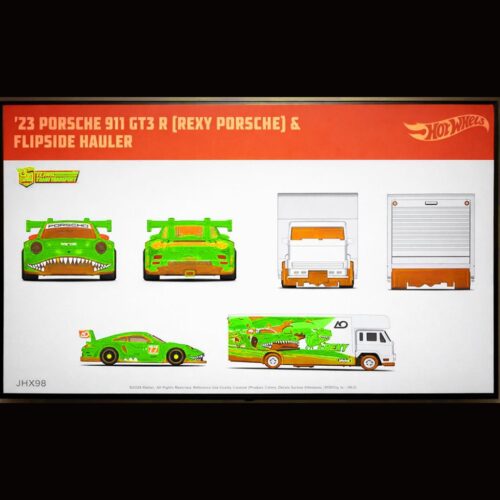 Hot Wheels 1:64 - Porsche 911 GT3 R (992) REXY + Fleet Flyer - Team Transport - 2026 Mix 4