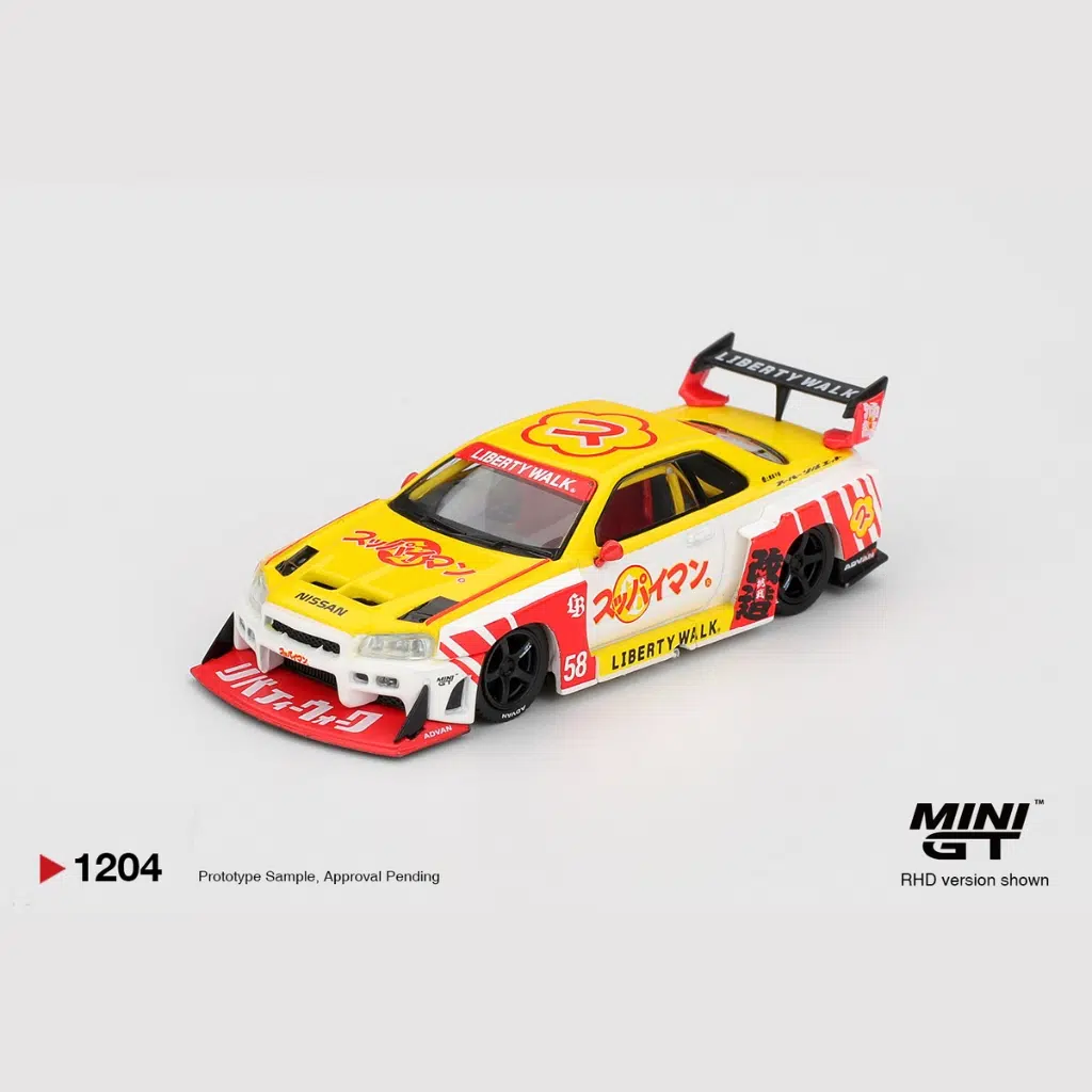 Mini GT - 2025 Nissan GTR (R34) LB-SUPER SILHOUETTE Skyline