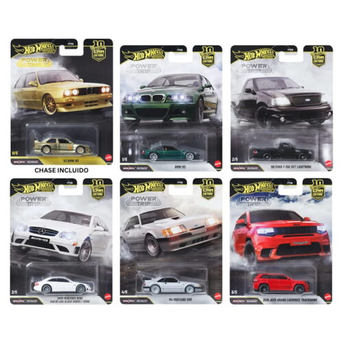 Hot Wheels Premium 1:64 - Power Trip - 2026 Car Culture - Juego de 6 (Chase Incluido)