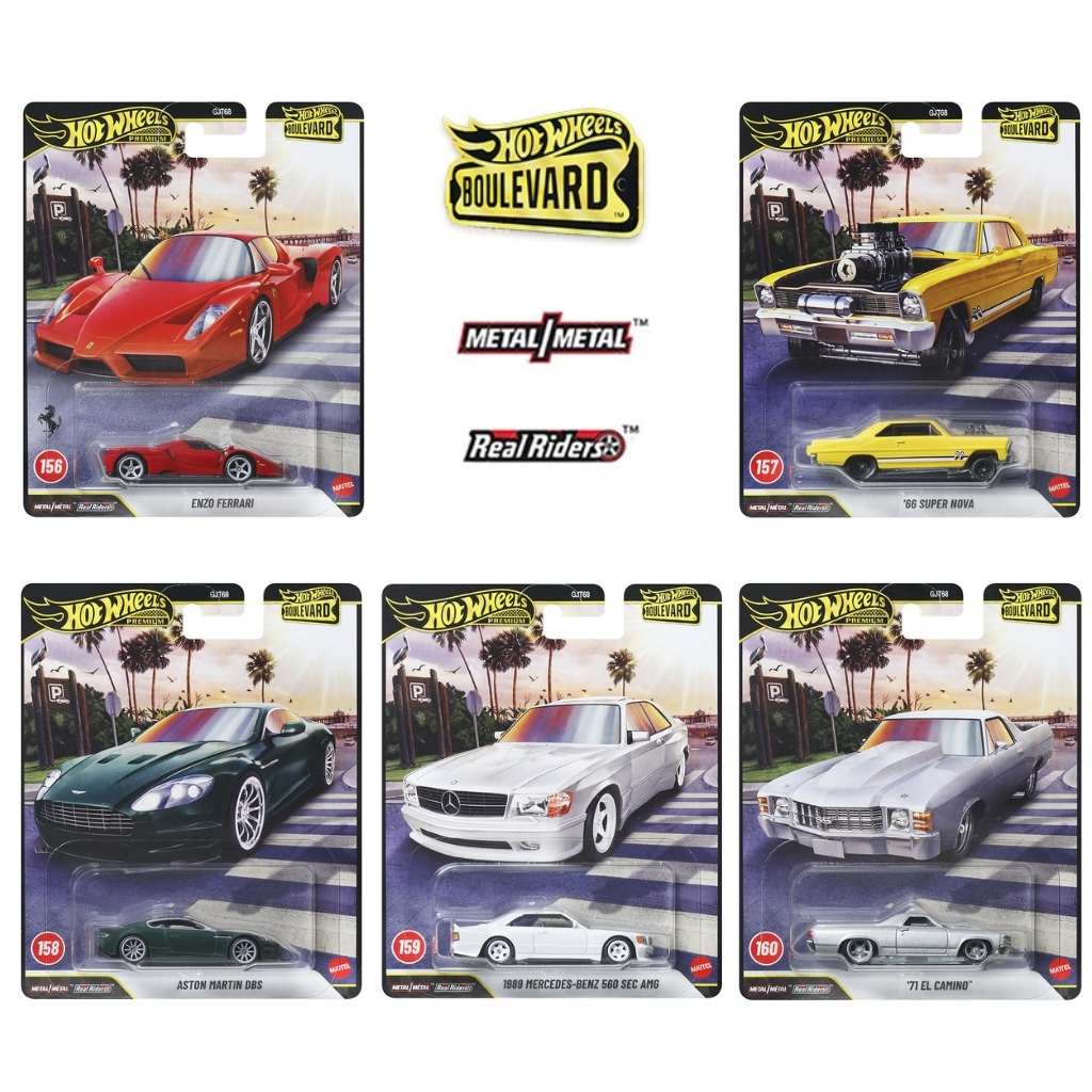 Hot Wheels 1:64 - 2026 Boulevard Series Mix 4 - Juego de 5 (156-160)