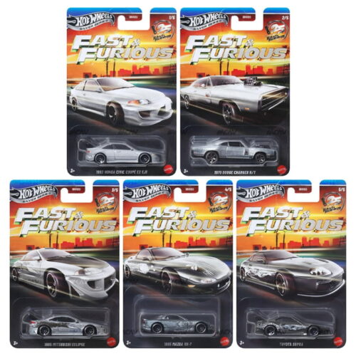 Hot Wheels 1:64 - Fast & Furious: Silver Aniversario Series (2026) - Juego de 5