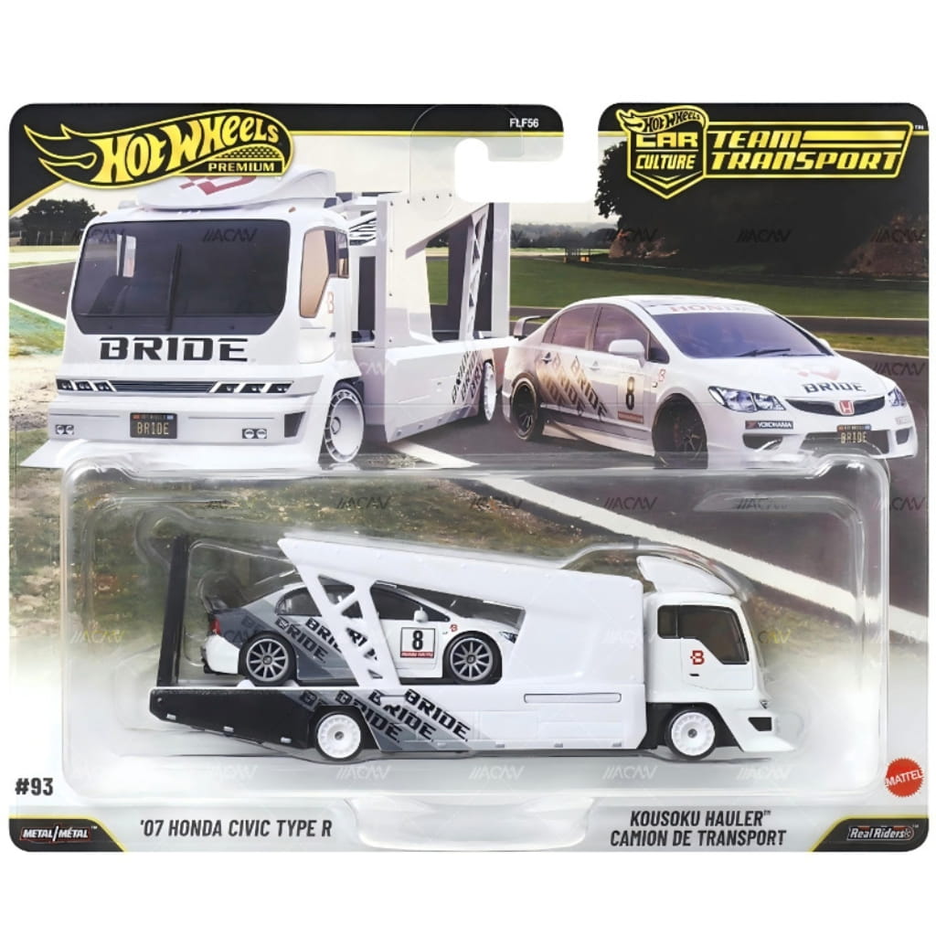 Hot Wheels 1:64 - '07 Honda Civic Type R + Kousoku Hauler (#93) - Team Transport - 2026 Mix 3