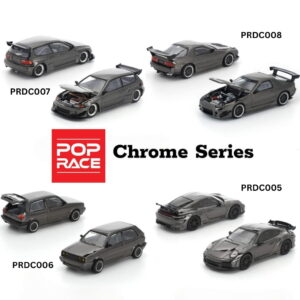 Pop Race 1:64 - "The Dark Chrome Series" Juego de 4