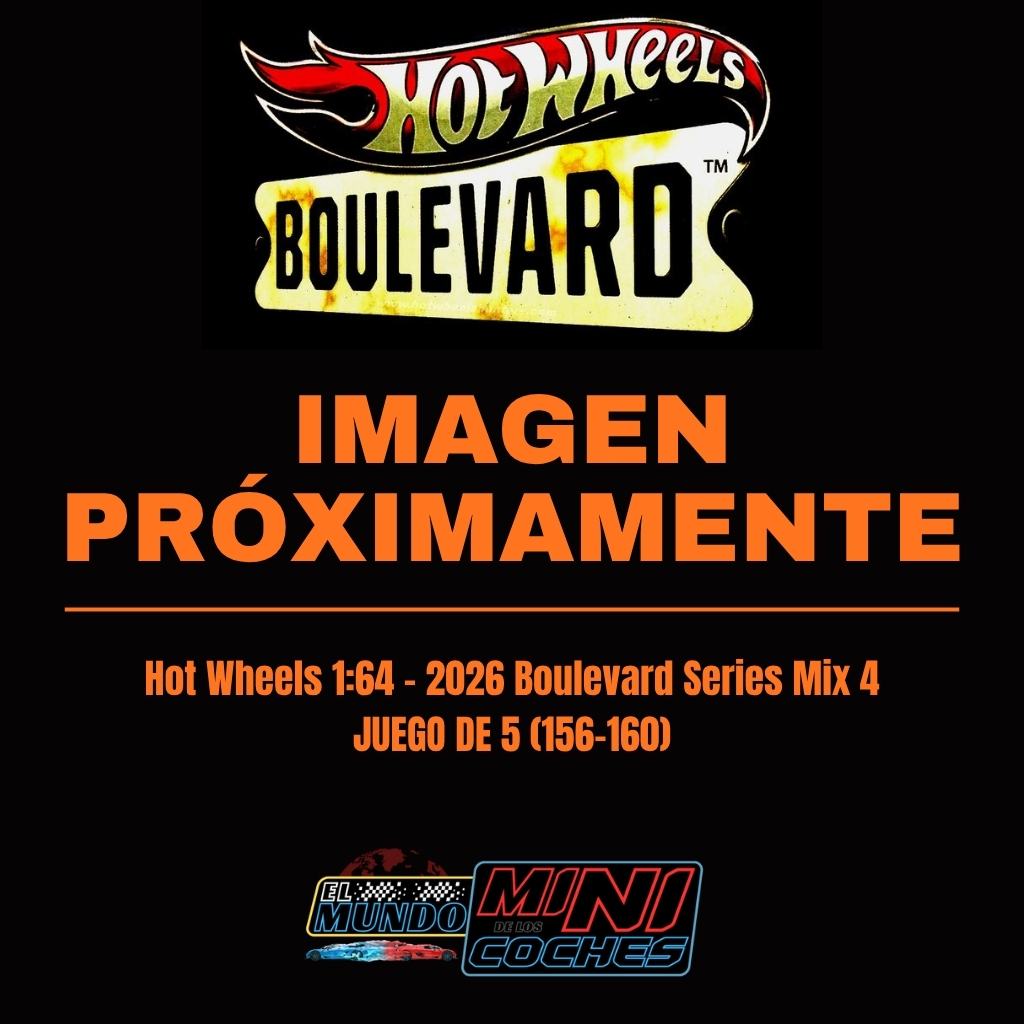 Hot Wheels 1:64 - 2026 Boulevard Series Mix 4 - Juego de 5 (156-160)