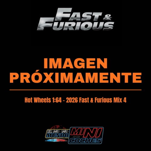 Hot Wheels 1:64 - Fast & Furious 2026 Mix 4 - Juego de 5 (Chase Incluido)