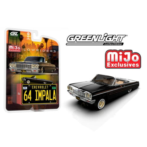 Greenlight 1:64 - Lowriders 1964 Chevrolet Impala SS Convertible - Negro - Mijo Exclusives