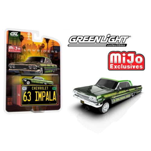 Greenlight 1:64 - Lowriders 1963 Chevrolet Impala SS - Verde Oscuro - Mijo Exclusives