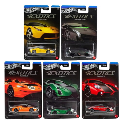Hot Wheels 1:64 - Exotics - Automotor 2026 Silver Series - Juego de 5