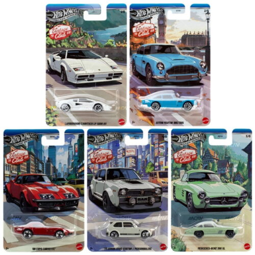 Hot Wheels 1:64 - National Icons - Series Vintage Club 2026 Mix 3 (Juego de 5)