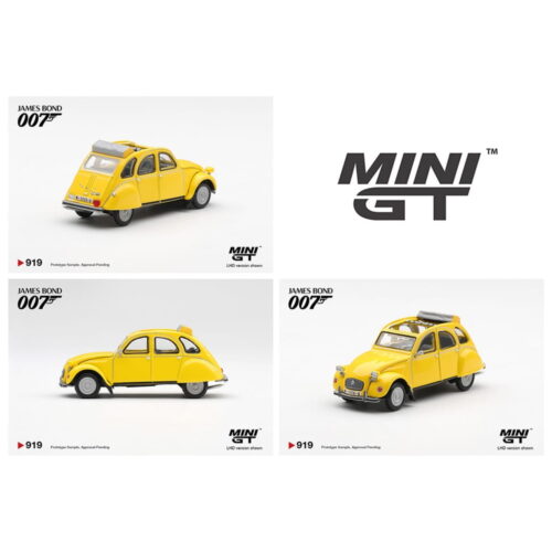 Mini GT 1:64 - James Bond 007 Citroën 2CV “For Your Eyes Only”- Embalaje Inglés