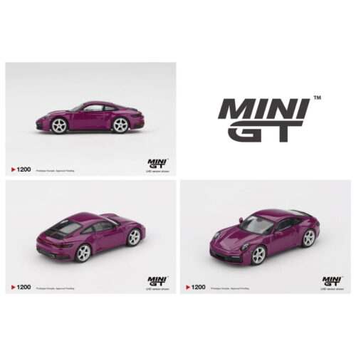 Mini GT 1:64 - Porsche 911 (992.1) Rubystone Red Juego de 4 Coches - Edición Especial