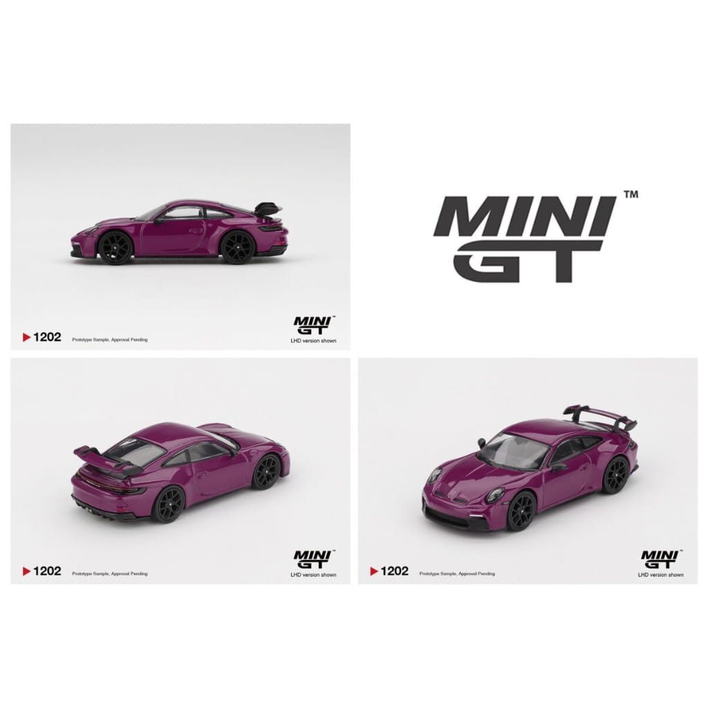Mini GT 1:64 - Porsche 911 (992.1) Rubystone Red Juego de 4 Coches - Edición Especial