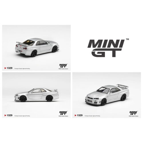 Mini GT 1:64 - Nissan Skyline GT-R (R34) Z-Tune - Silver Metallic