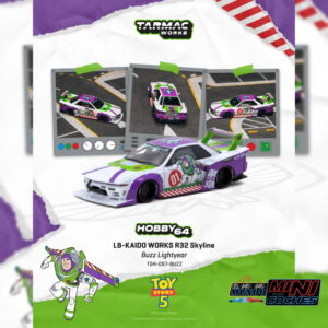 Tarmac Works 1:64 - LB-KAIDO WORKS R32 Skyline Buzz Lightyear Edition - Exclusivo COMIC CON HK 2026