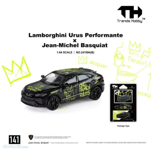Trends Hobby 1:64 - Lamborghini Urus Performance X Basquiat (Negro Mate)