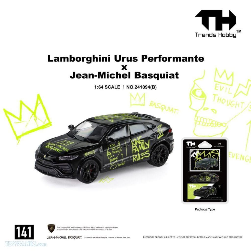 Trends Hobby 1:64 - Lamborghini Urus Performance X Basquiat (Negro Mate)