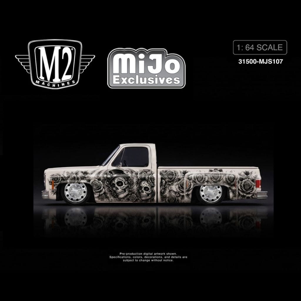 M2 Machines 1:64 - 2026 “Dia De Los Muertos” 1978 Chevrolet Cheyenne Super 30 - Blanco Perla - MiJo Exclusives