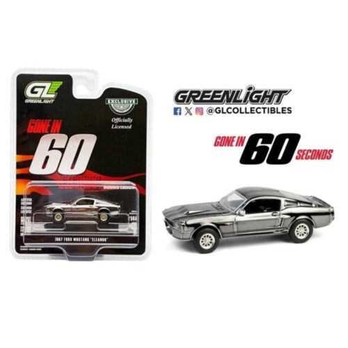 Greenlight 1:64 - 1967 Ford Mustang Eleanor - Gone in 60 Seconds - Chrome Edition