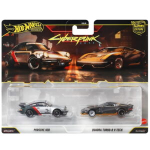 Hot Wheels 1:64 - Porsche 930 / Quadra Turbo-R V-Tech (Cyberpunk 2077) - 2026 Car Culture 2-Packs Mix 4