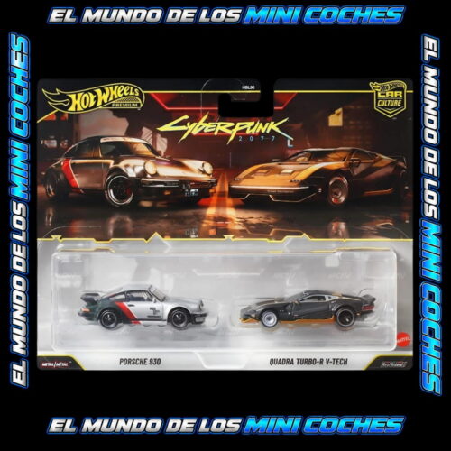 Hot Wheels - Porsche 930 / Quadra Turbo-R V-Tech (Cyberpunk 2077) - 2026 Car Culture 2-Packs Mix 4