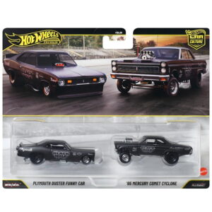 Hot Wheels 1:64 - Plymouth Duster Funny Car / '65 Mercury Comet Cyclone (Black Hole Racing) - 2026 Car Culture 2-Packs Mix 4