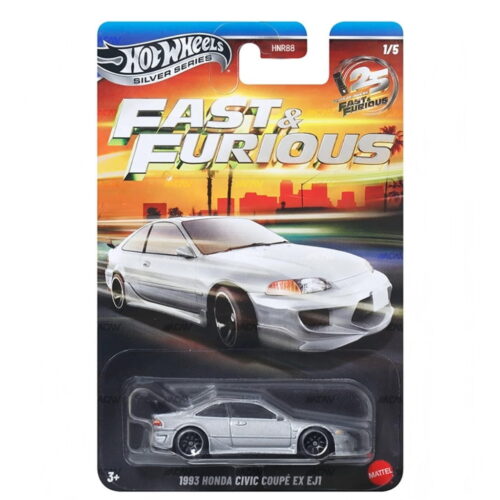 Hot Wheels 1:64 - 1993 Honda Civic Coupé EX EJ1 - Fast & Furious: Silver Aniversario Series (2026)