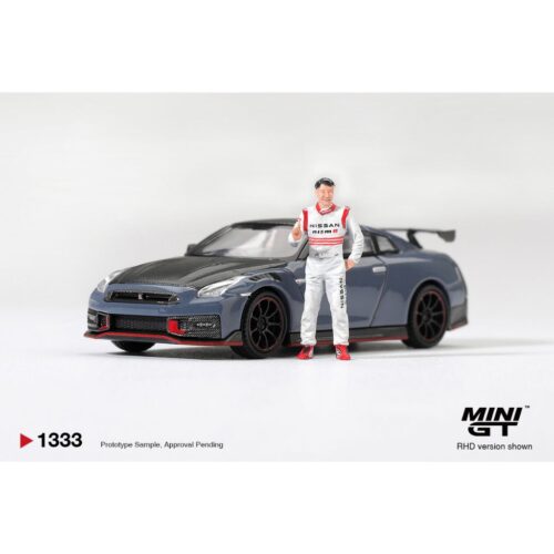 Mini GT 1:64 - Nissan GT-R Nismo 2024 Tsukuba Production Car Lap Record y Figura Matsuda