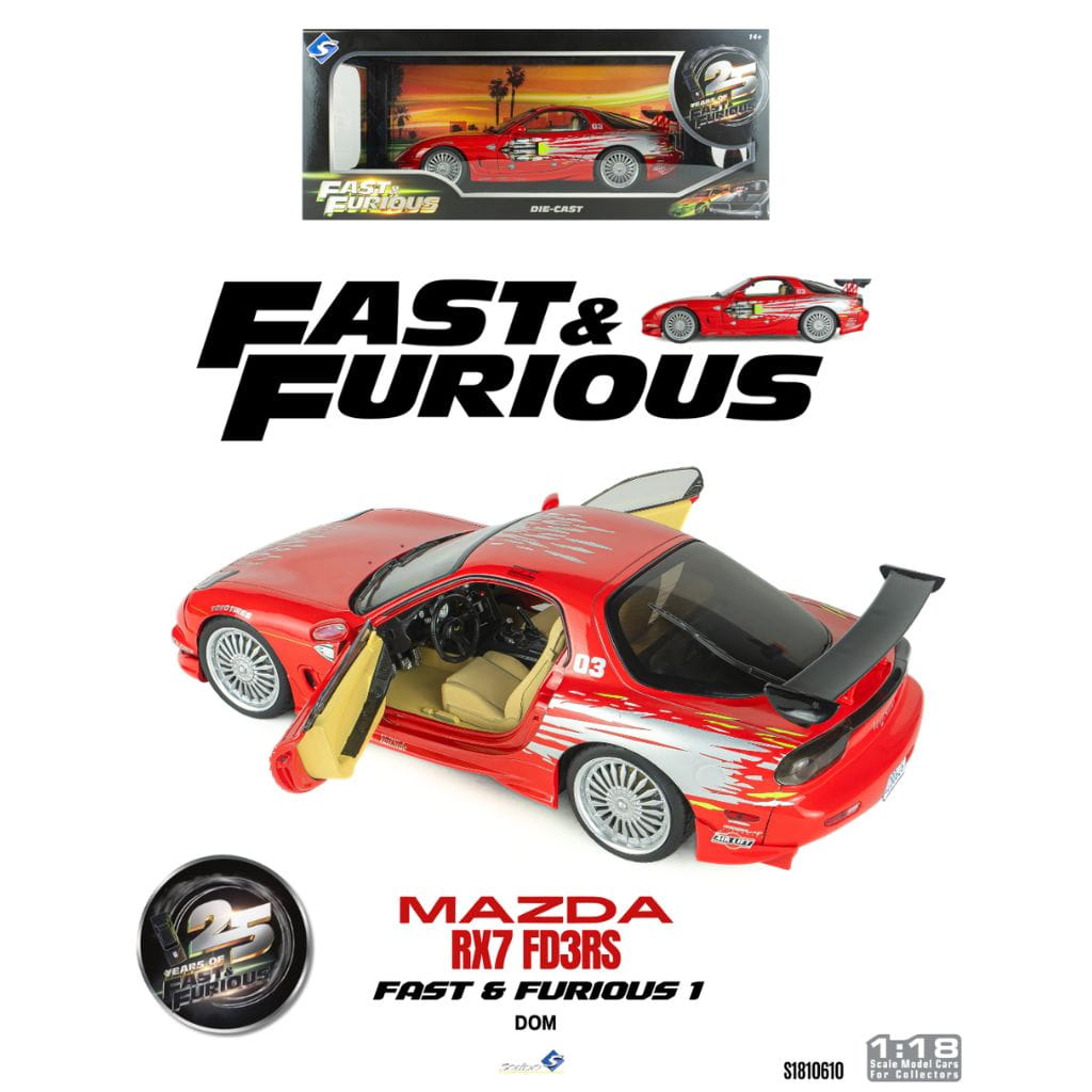Solido 1:18 - Mazda RX7 FD3RS Fast & Furious 1 Dom