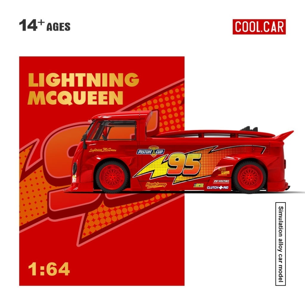 Cool.Car 1:64 - Volkswagen T1 Pickup Lightning McQueen