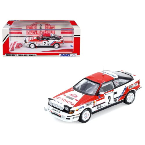 Inno64 1:64 - Toyota Celica GT-Four (ST165) #2 Winner Rally Monte-Carlo 1991 C. Sainz - L. Moya