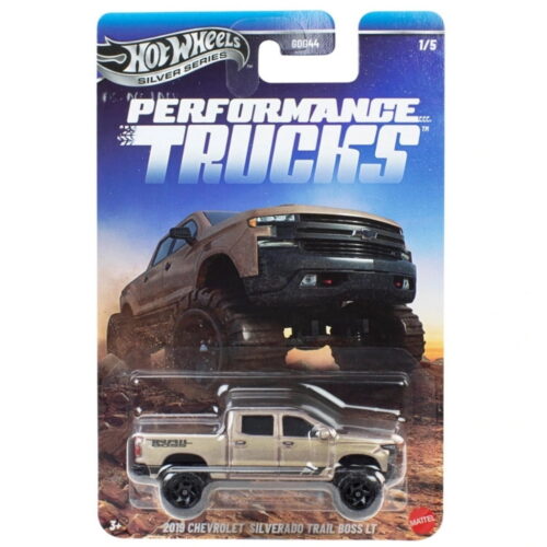 Hot Wheels 1:64 - 2019 Chevrolet Silverado Trail Boss LT - Performance Trucks - Automotor (GDG44) 2026 Series Silver